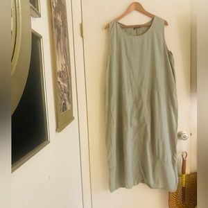 Minimalist oversized Lagenlook Cotton Edwardian 1910s  Artist smock dress M